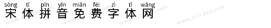 宋体 拼音字体转换